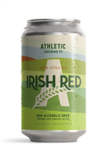 Condensation-covered can of Athletic Brewing Irish Red.