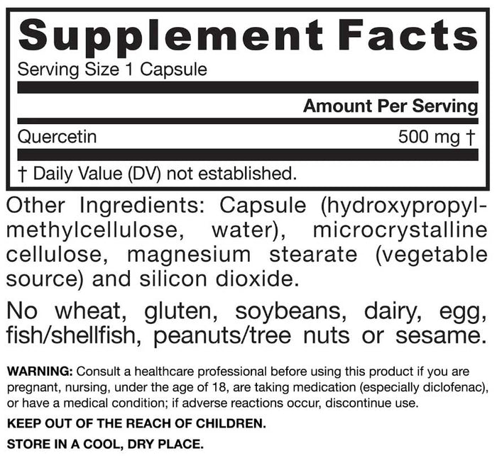 Jarrow Formulas Quercetin 500 mg Ingredients