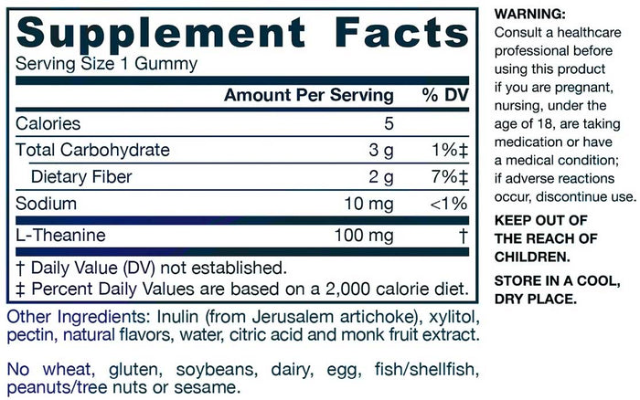 Jarrow Formulas Theanine Gummies Ingredients