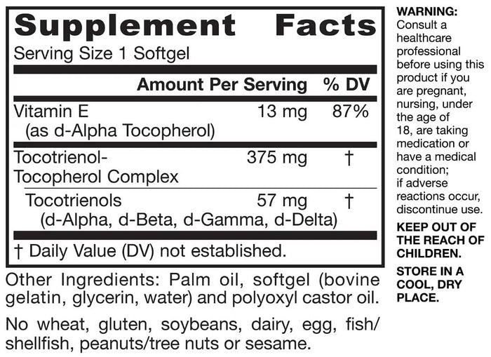 Jarrow Formulas Toco-Sorb Ingredients