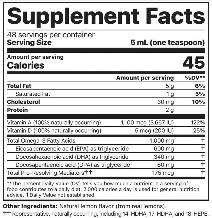 Jigsaw Health Alaskan Cod Liver Oil Liquid Ingredients