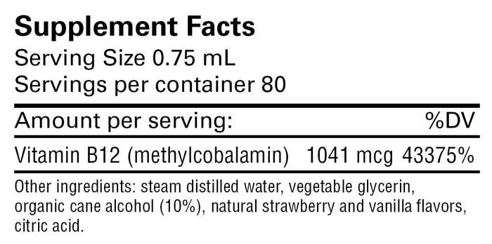 Karuna Health B-12 Liquid Ingredients