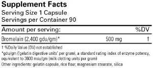 Karuna Health BromeZyme 2400 Ingredients