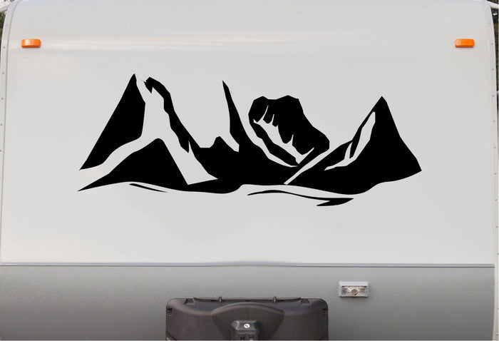 Large Mountain RV Camper Trailer Decal Sticker for Front End Replacement