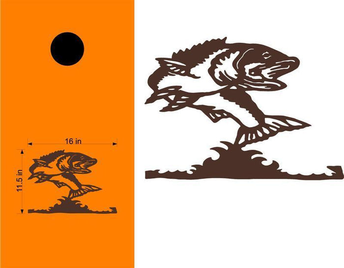 hunting fishing cornhole decal