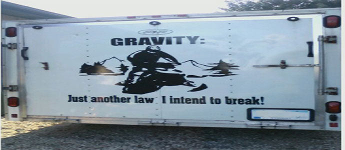 Life Behind Bars Snowmobile Decal - Sled Handlebars Vinyl Sticker 23" x 15"