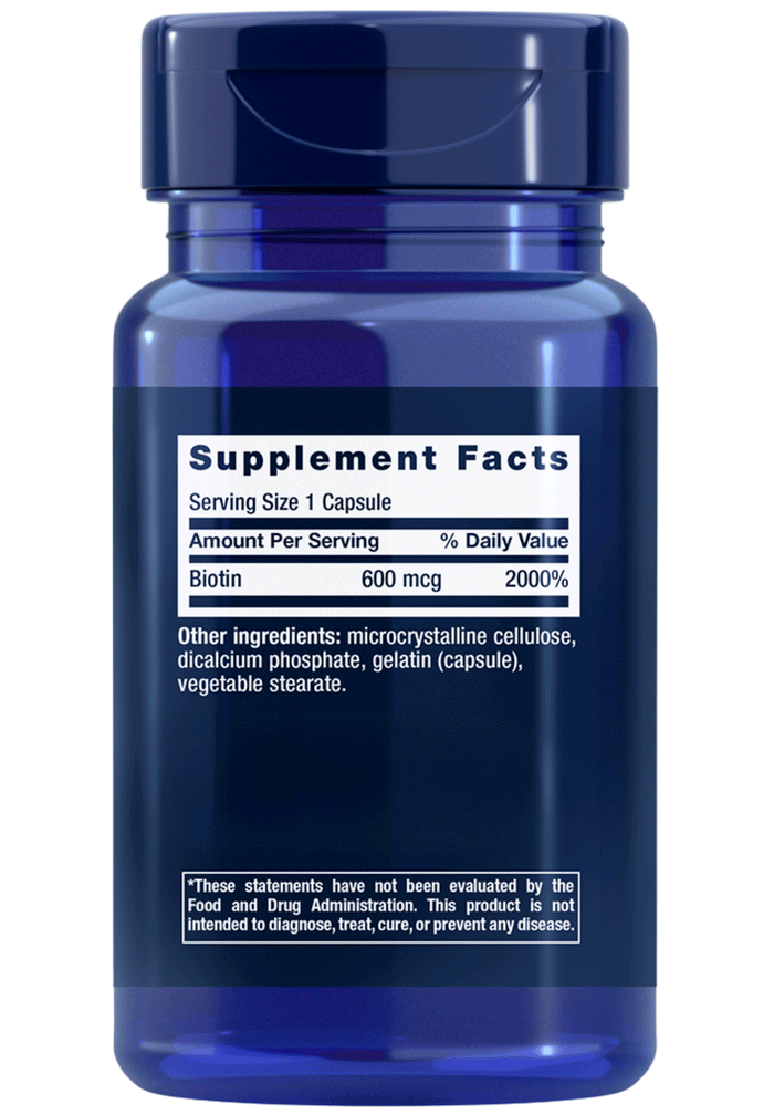 Life Extension Biotin Ingredients