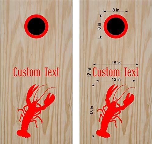 Lobster Cornhole Board Decals  Stickers for Both Boards
