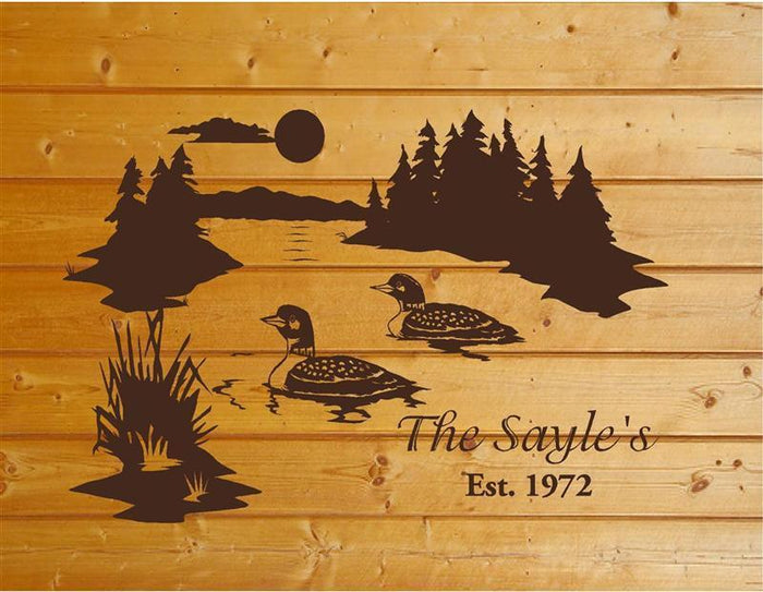 Loons Lake Wall Decals - Nature-Inspired Vinyl Stickers for Home Decor Perfect for Bedrooms Man Caves and Nurseries Sticker Chef