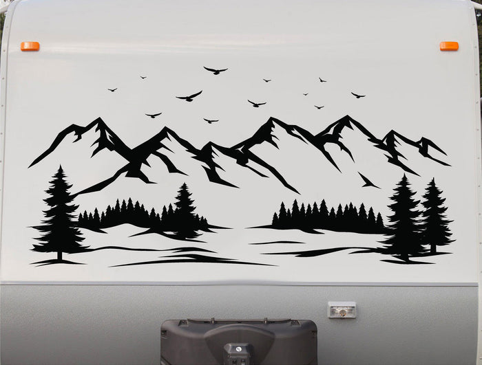 Majestic Mountain RV Decal - Durable Camping Vinyl Graphics by StickerChef