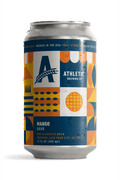 Athletic Brewing Co. can with colorful design on a black background