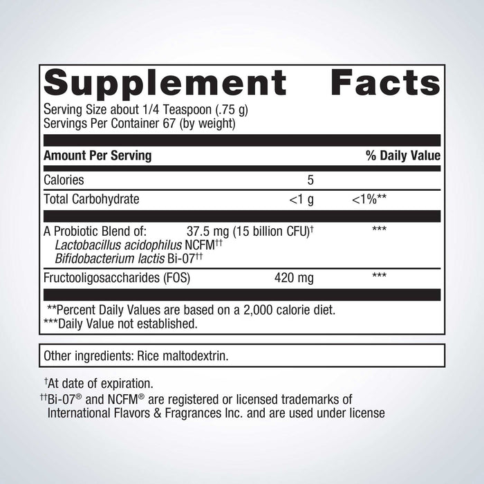 Metagenics UltraFlora Synergy Probiotic Ingredients