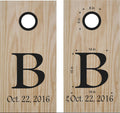 Monogram Wedding Date Vinyl Decal for Custom Cornhole Boards Sticker Chef
