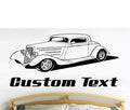 Moonshine Running Car Wall Decal - Classic Car Auto Stickers Man Cave Boys Room Décor