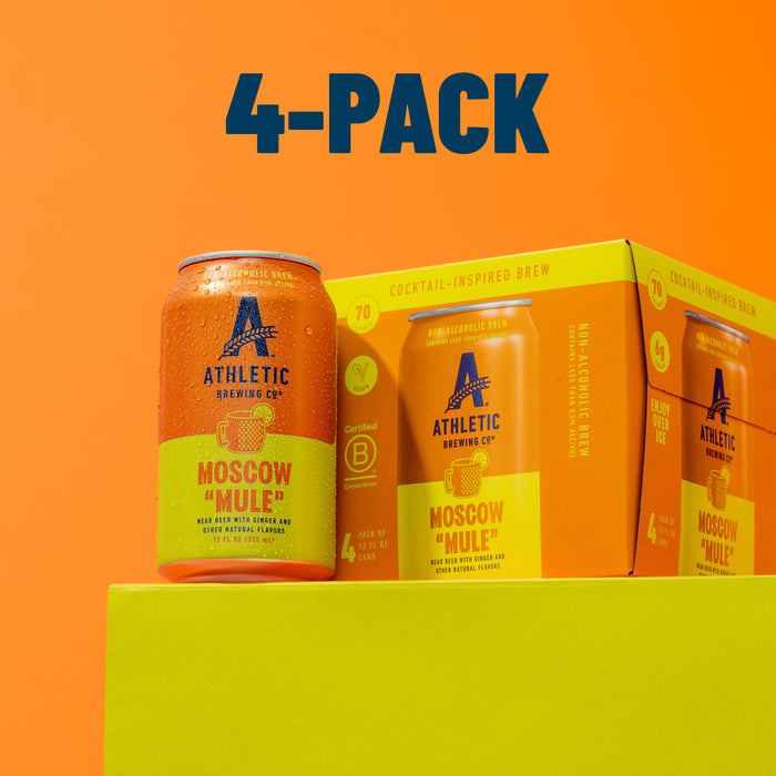moscow mule NA can and a 4 pack