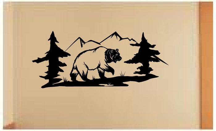 Mountain Bear Wall Decals  Vinyl Stickers for Bedroom  Nursery Decor Sticker Chef