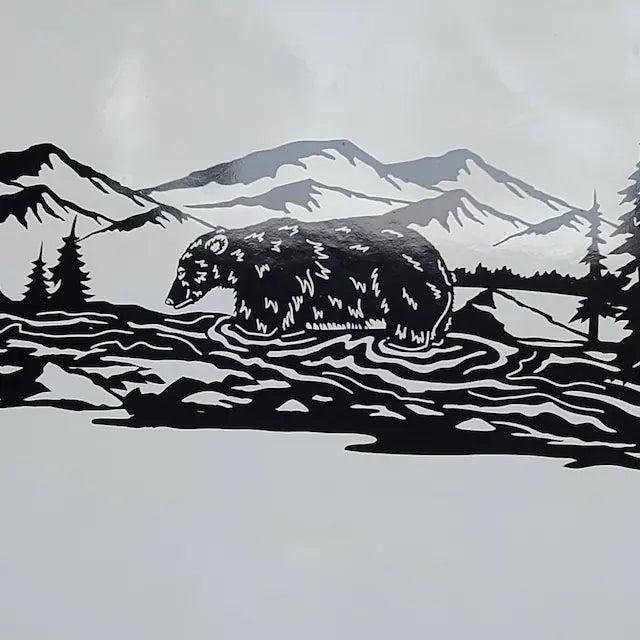 Mountain Horse Head Decal - Scenic Vinyl Sticker for Equestrian Lovers HH01