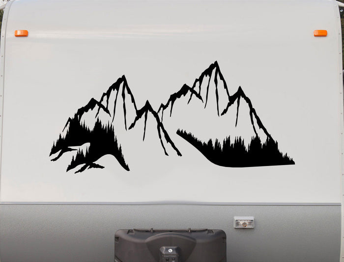 Mountain Scene Decal for RVs Campers Motorhomes - Nature Sticker