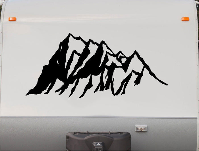 Mountain Scene RV Camper Decal Sticker Beautiful Nature Design for Motor Homes
