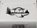 Mountains Lake Deer RV Camper 5th Wheel Motor Home Vinyl Decal Sticker    V03 Sticker Chef
