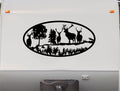 Mountains Lake Deer RV Camper 5th Wheel Motor Home Vinyl Decal Sticker    V12 Sticker Chef