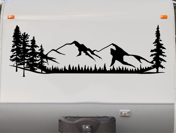 Mountains RV Camper Decal - Trailer Sticker CT10
