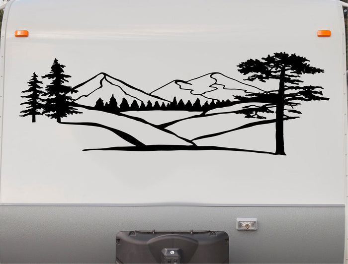 Mountains RV Trailer Decal Stickers for Campers - Replacement Design CT13
