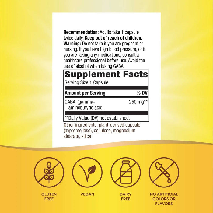 Nature's Way GABA (Formerly Enzymatic Therapy GABA) Ingredients
