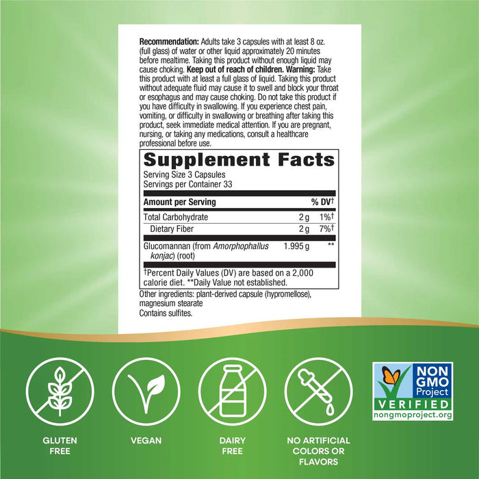 Nature's Way Glucomannan Ingredients