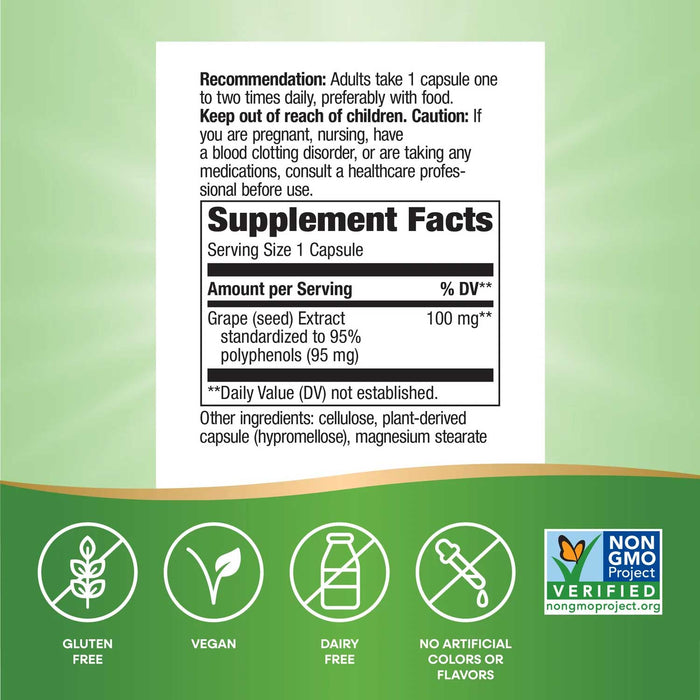 Nature's Way Grape Seed Ingredients