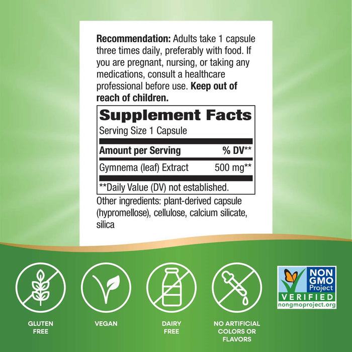 Nature's Way Gymnema Ingredients