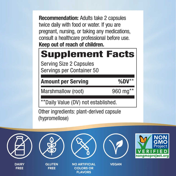 Nature's Way Marshmallow Root Ingredients
