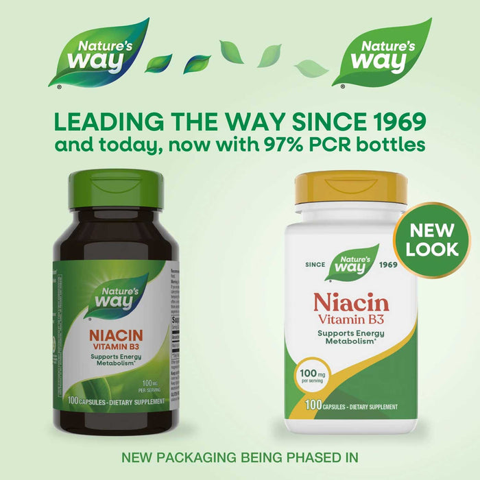 Nature's Way Niacin Vitamin B3 New Look