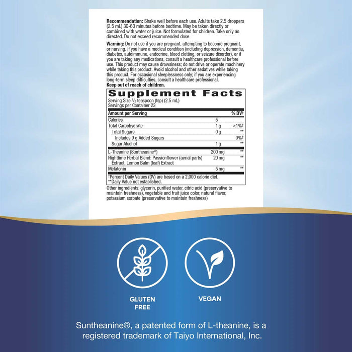 Nature's Way Sleep Tonight Melatonin Drops Ingredients