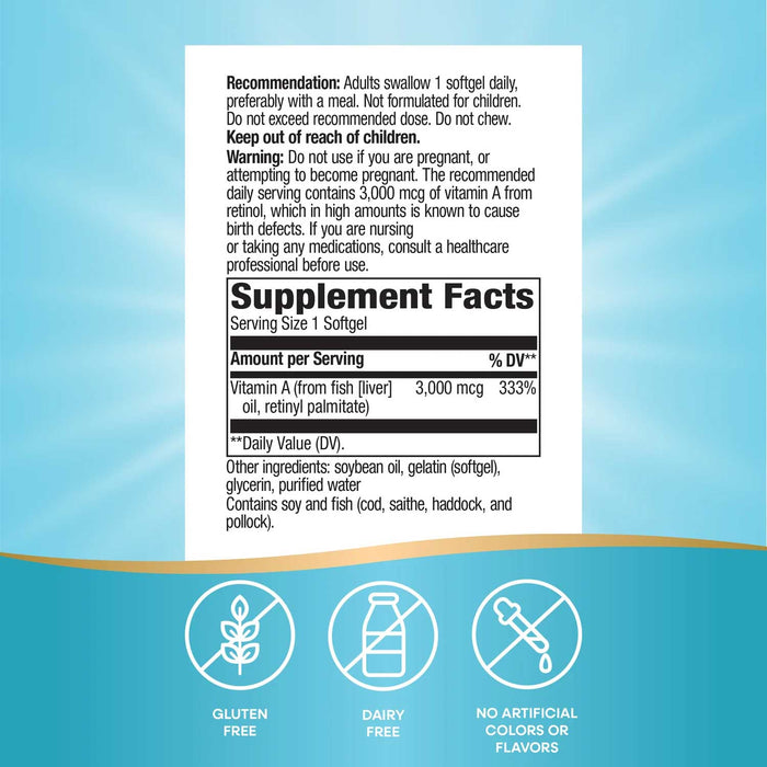 Nature's Way Vitamin A Ingredients