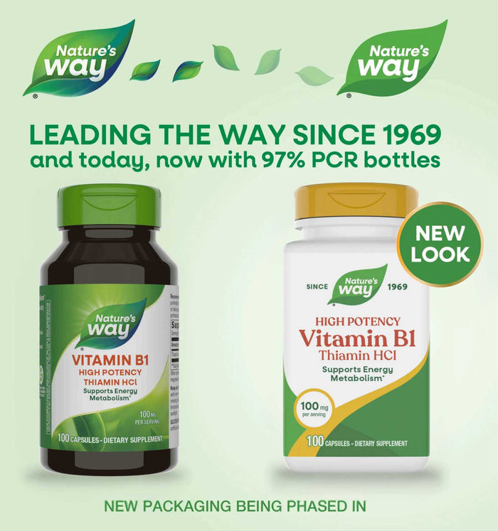 Nature's Way Vitamin B1 High Potency Thiamin HCl New Look