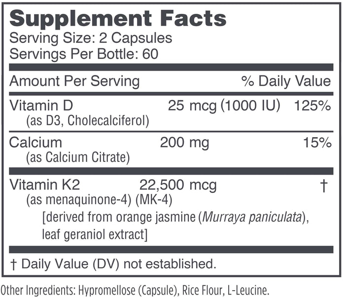 NBI Osteo-K Minis Ingredients