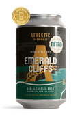 Condensation-covered can of Athletic Brewing Nitro Emerald Cliffs.