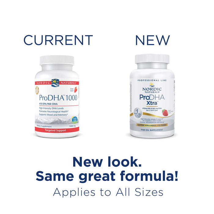Nordic Naturals ProDHA Xtra (Formerly ProDHA 1000) New Look
