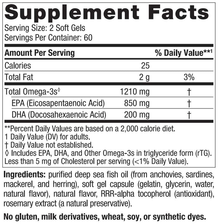 Nordic Naturals ProEPA Ingredients