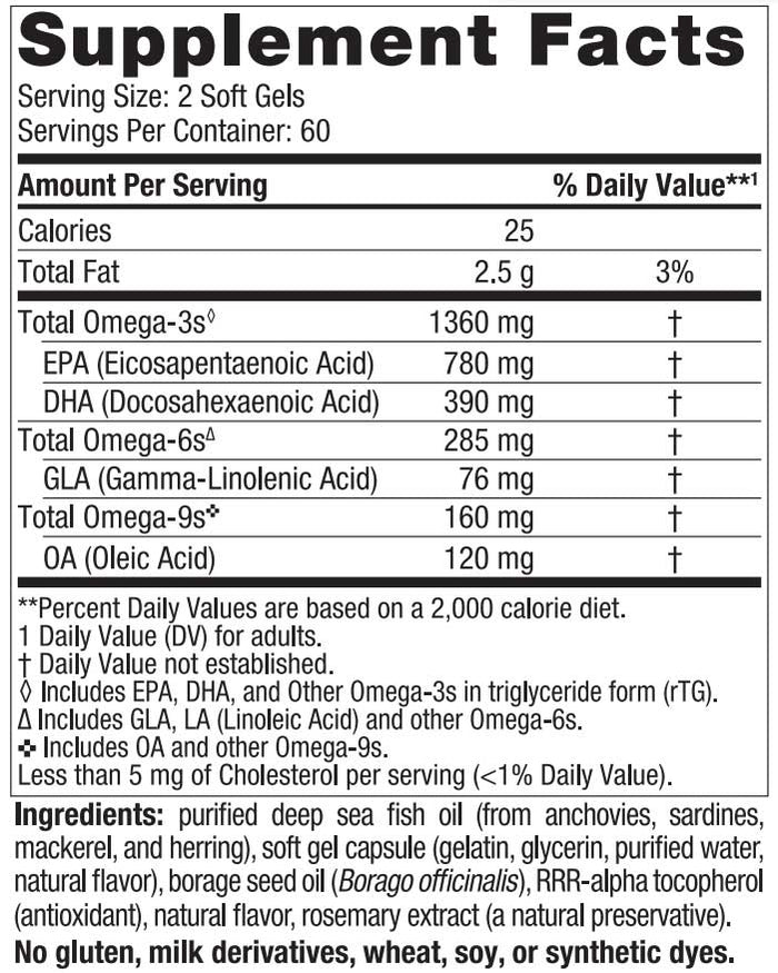 Nordic Naturals ProOmega 3.6.9 Ingredients