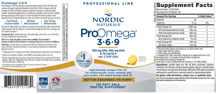 Nordic Naturals ProOmega 3.6.9 Label