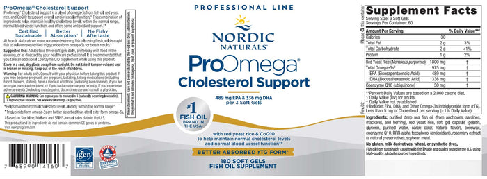 Nordic Naturals ProOmega Cholesterol Support (Formerly ProOmega LDL) Label