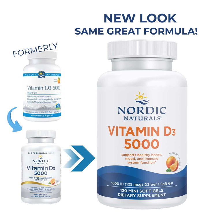 Nordic Naturals Vitamin D3 5000 New Look