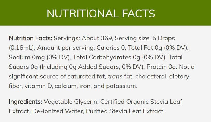 NOW Better Stevia, Glycerite Ingredients
