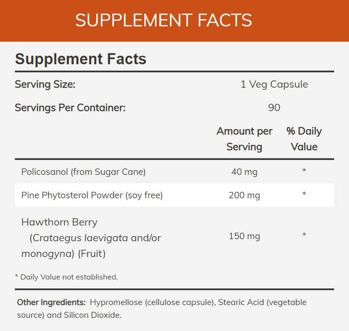 NOW Extra Strength Policosanol Ingredients