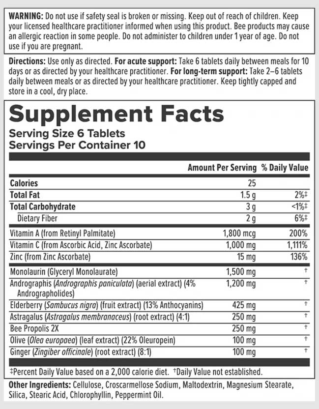 Nutra BioGenesis CompliVir™ Ingredients