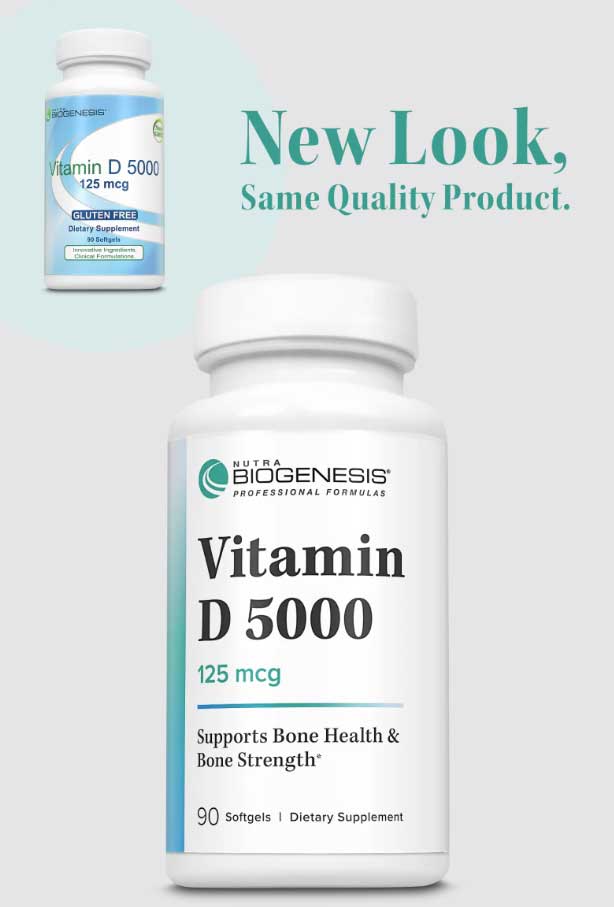 Nutra BioGenesis Vitamin D 5000 New Look