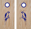 Parrot-Themed Cornhole Board Decals for Bean Bag Toss Game