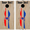 Patriotic USA Cornhole Board Decals - American Flag Stickers for Fun Outdoor Games Sticker Chef